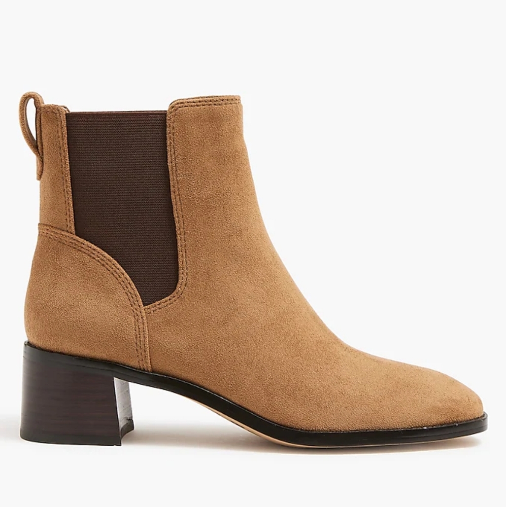 J. Crew Tan Suede Chelsea Ankle Boots
